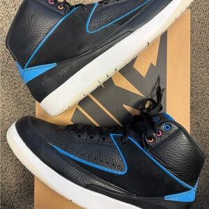 Jordan 2 Retro Radio Raheem- Black and Blue Sneakers